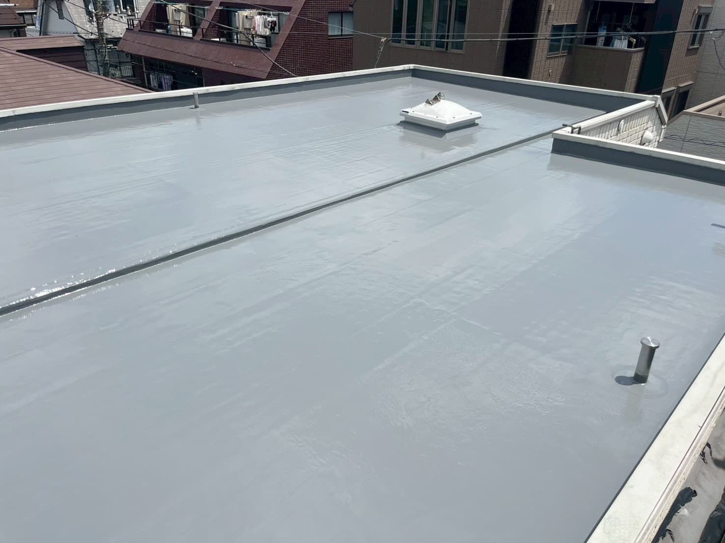 目白台の屋上ウレタン防水工事の施工後写真